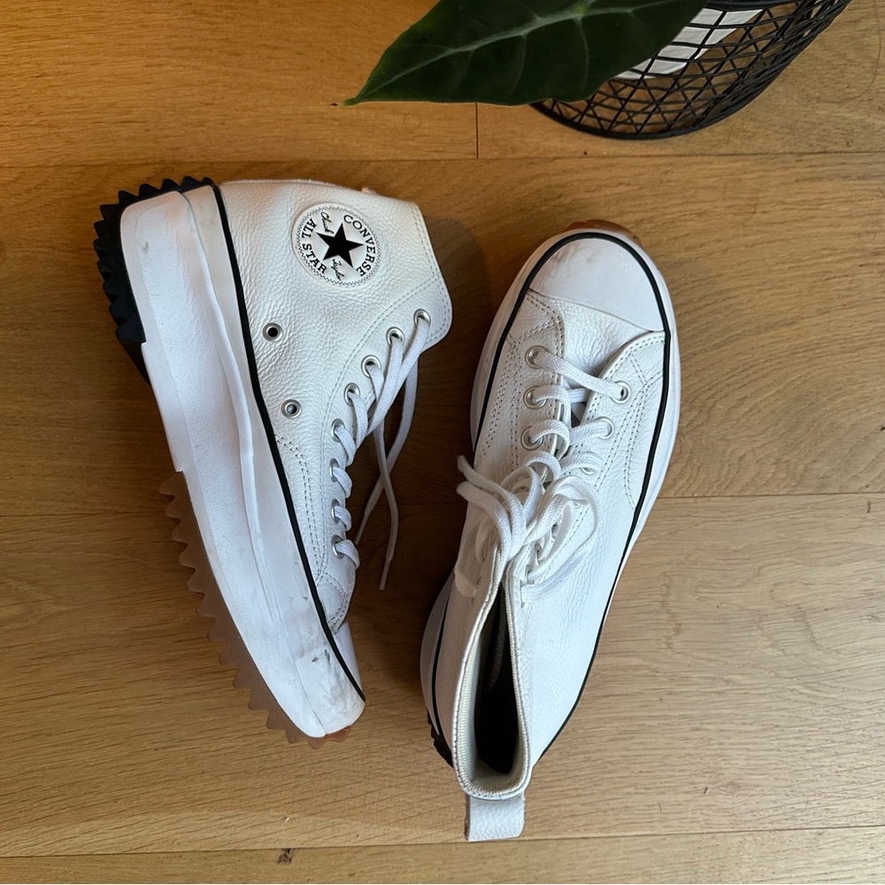 Converse White Platform High-Tops